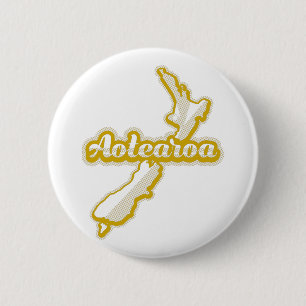 AOTEAROA NZ MAP RONDE BUTTON 5,7 CM