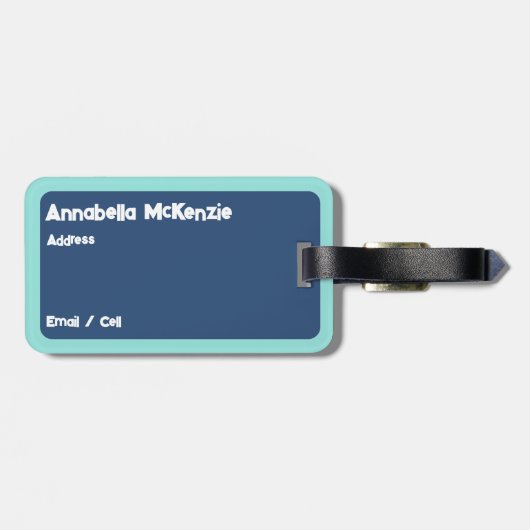 AOTEAROA NZ PAUA BLUE GREEN NEW ZEALAND KIWI MAORI BAGAGELABEL (Achterkant horizontaal)