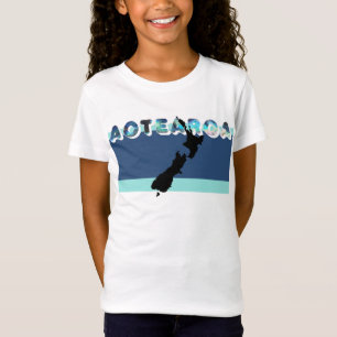 AOTEAROA NZ PAUA TEKST NIEUW ZEELAND MAORI T-SHIRT