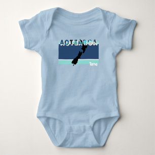 AOTEAROA PAUA KIWI NEW ZEALAND LAND MAORI NAME ROMPER