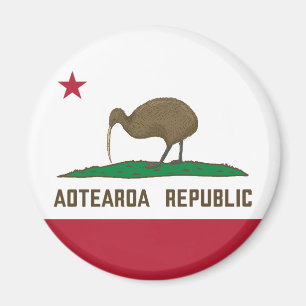 Aotearoa Republiek Kiwi Vlag Nieuw-Zeeland Magneet