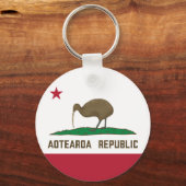 Aotearoa Republiek Kiwi Vlag Nieuw-Zeeland Sleutelhanger (Voorkant)
