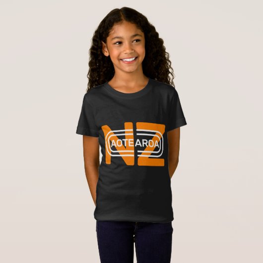 Aotearoa Text art Modern T-shirt (Voorkant volledig)
