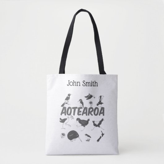Aotearoa-vogels NZ Tote Bag (Voorkant)