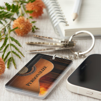 Aoustic Guitar personaliseren Sleutelhanger