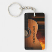 Aoustic Guitar personaliseren Sleutelhanger (Voorkant)