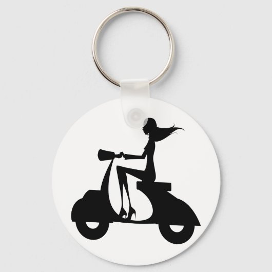 AP028 Girl Scooter Sleutelhanger (Voorkant)