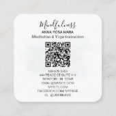 *~* AP10 Flower Bird of Paradise Waterverf QR Vierkante Visitekaartje (Achterkant)