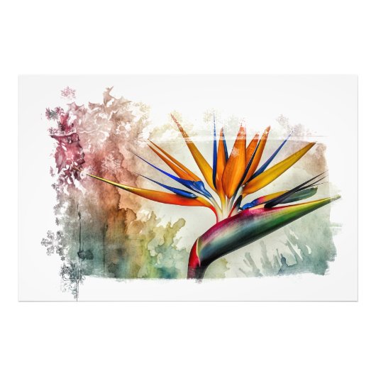 *~* AP10 Paradijsvogelschilderij #18 Foto Afdruk (Voorkant)