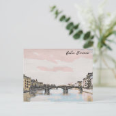 ** AP12 Bridge Firenze Florence Italië Italiaans Briefkaart (Staand voorkant)