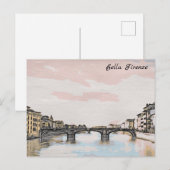 ** AP12 Bridge Firenze Florence Italië Italiaans Briefkaart (Voorkant / Achterkant)