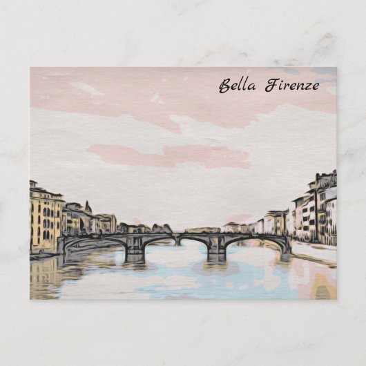 ** AP12 Bridge Firenze Florence Italië Italiaans Briefkaart (Voorkant)