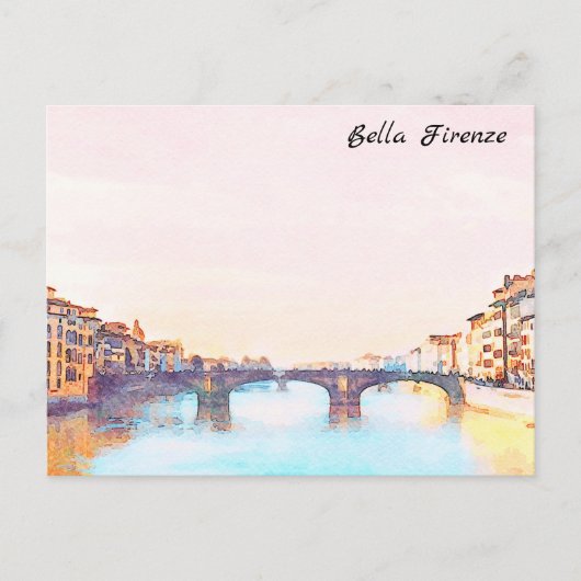 ** AP12 Bridge Firenze Italië Florence Italiaans Briefkaart (Voorkant)