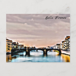 ** AP12 Firenze Italië Florence Italiaanse brug Briefkaart