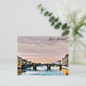 ** AP12 Firenze Italië Florence Italiaanse brug Briefkaart (Staand voorkant)