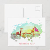 *~* AP12 Florence Italy Firenze Italia Artsy Briefkaart (Voorkant / Achterkant)