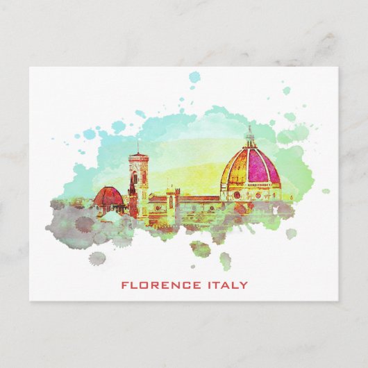 *~* AP12 Florence Italy Firenze Italia Artsy Briefkaart (Voorkant)