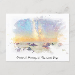 *~ AP12 Pastel Cannelle Beach Italia Sunset Briefkaart