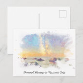 *~ AP12 Pastel Cannelle Beach Italia Sunset Briefkaart (Voorkant / Achterkant)