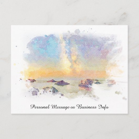 *~ AP12 Pastel Cannelle Beach Italia Sunset Briefkaart (Voorkant)