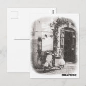 * AP12 Scooter Florence Italy Cobblestone Briefkaart (Voorkant / Achterkant)