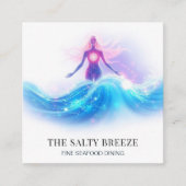 ** AP13 90 Healing Beach WAVE Geboorte van Venus Vierkante Visitekaartje (Voorkant)