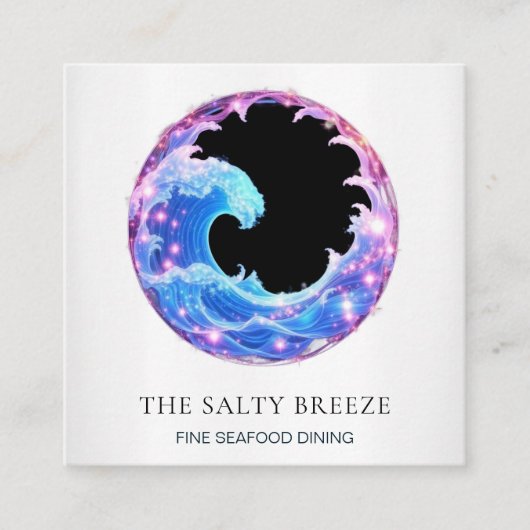 *~* AP13 Beach Nautisch Restaurant Bar 103 Vierkante Visitekaartje (Voorkant)