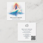 * AP13 Beach WAVE Geboorte van Venus 52 Vierkante Visitekaartje (Voorkant / Achterkant)