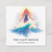 * AP13 Beach WAVE Geboorte van Venus 52 Vierkante Visitekaartje (Voorkant)