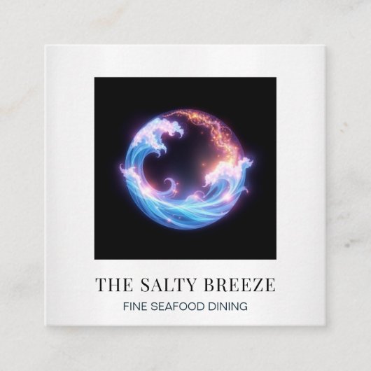 ** AP13 Beach Wave Restaurant Country Club 98 Vierkante Visitekaartje (Voorkant)