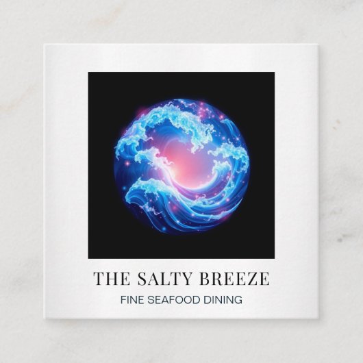 ** AP13 Beach Wave Spa Massage Reiki Yoga 107 Vierkante Visitekaartje (Voorkant)