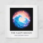 *~* AP13 Beach Wave Spa Massage Reiki Yoga x Vierkante Visitekaartje (Voorkant)