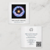 *~* AP13 Beach Wave Yoga Spa Massage Reiki 92 Vierkante Visitekaartje (Voorkant / Achterkant)