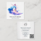 ** AP13 Healing Beach WAVE Geboorte van Venus 63 Vierkante Visitekaartje (Voorkant / Achterkant)