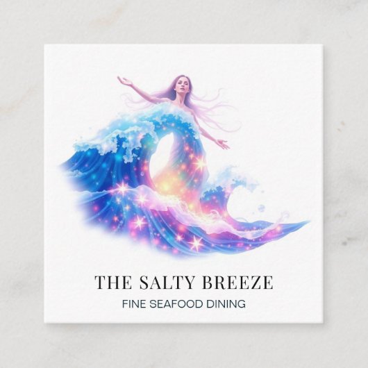 ** AP13 Healing Beach WAVE Geboorte van Venus 63 Vierkante Visitekaartje (Voorkant)