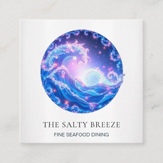 *~* AP13 Nautical Coastal Real Estate Agent 96 Vierkante Visitekaartje (Voorkant)