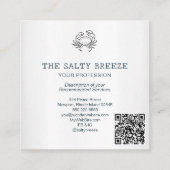 *~* AP13 Nautisch strand Dromerige golven Sparkle  Vierkante Visitekaartje (Achterkant)