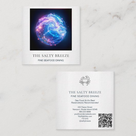 *~* AP13 Waterfront Realtor Manager agent 99 Vierkante Visitekaartje (Voorkant / Achterkant)