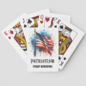 *** AP16 America Flag 3 quote Patriotism  Pokerkaarten (Achterkant)