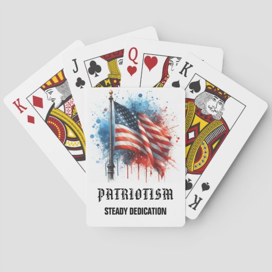 *** AP16 America Flag 3 quote Patriotism  Pokerkaarten (Achterkant)