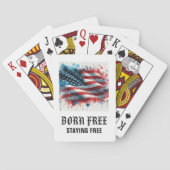 *** AP16 America Flag Veteran 1 Born Free Pokerkaarten (Achterkant)