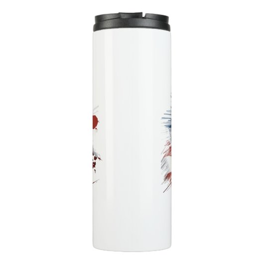 *~* AP16 Amerika Kale Eagl Eagle Vlag Patriottisch Thermosbeker (Achterkant)