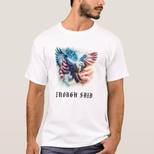 *~* AP16 Amerikaanse Vlag USA Kale Detail EAGLE T-shirt (Voorkant)