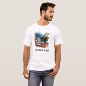 *~* AP16 Amerikaanse Vlag USA Kale EAGLE Detail T-shirt (Voorkant volledig)