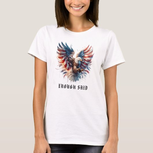 *~* AP16 Artsy Amerikaanse Vlag Kale EAGLE USA T-shirt (Voorkant)