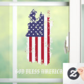 * AP16 Flag Grunge Patriotic God Bless USA America Raamsticker (Huis)