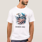 *~* AP16 Gedetailleerde Amerikaanse Vlag Kale EAGL T-shirt (Voorkant)