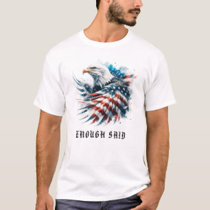 *~* AP16 Gedetailleerde Amerikaanse Vlag Kale EAGL T-shirt
