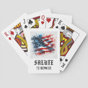 *** AP16 Rood Wit Blauw Amerikaanse Vlag Spel 2 Pokerkaarten