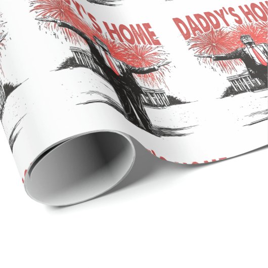 *~* AP16 Trump Daddy's Home MAGA White House Cadeaupapier (Rol Hoek)